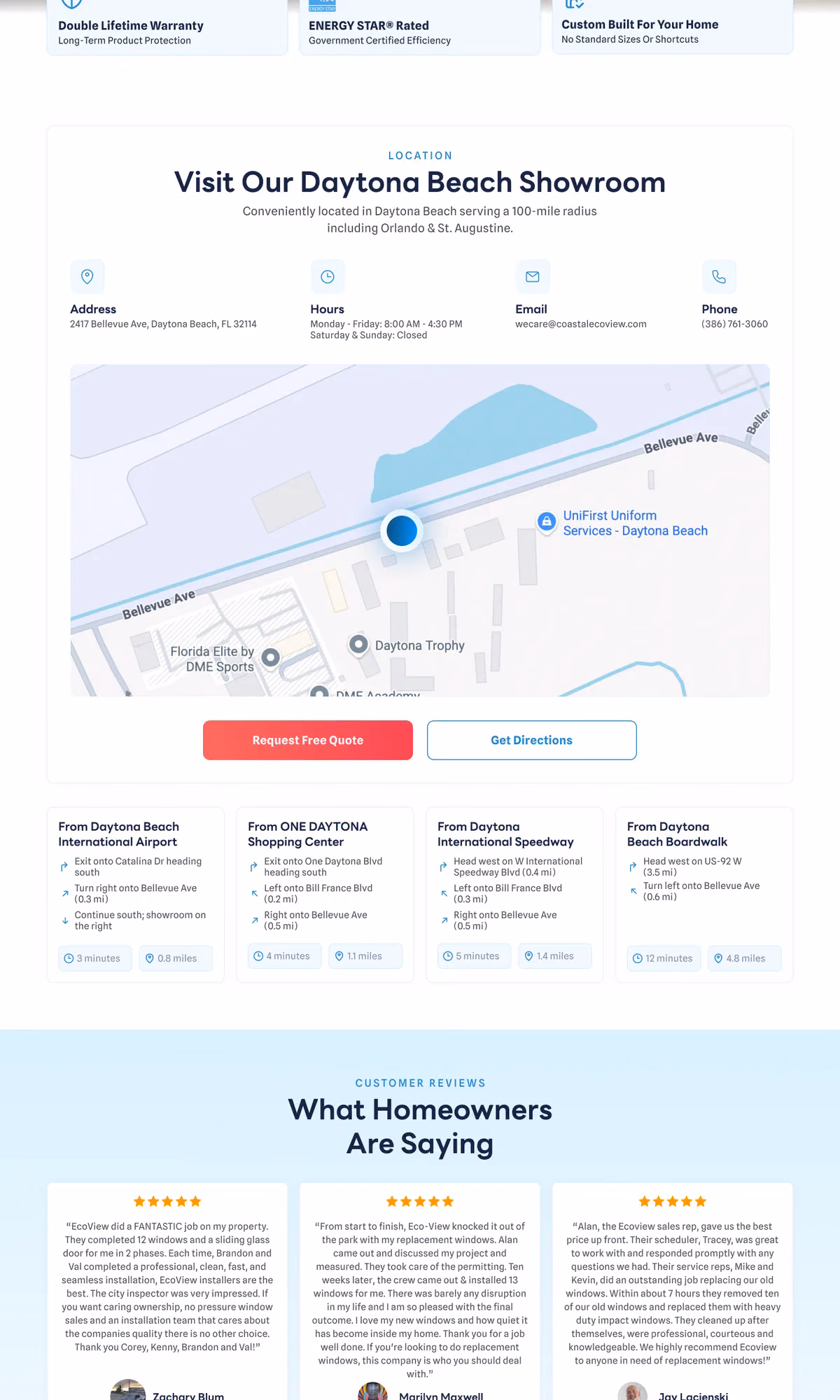 EcoView page section