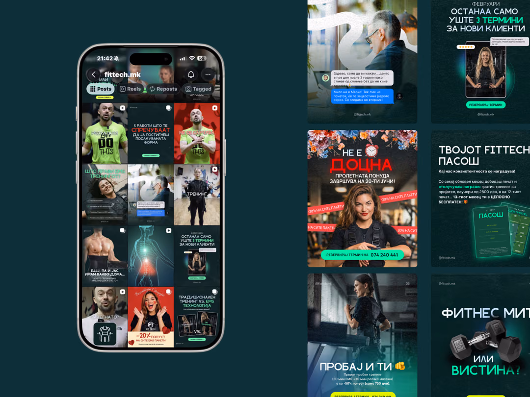 Fittech · EMS suit social media branding