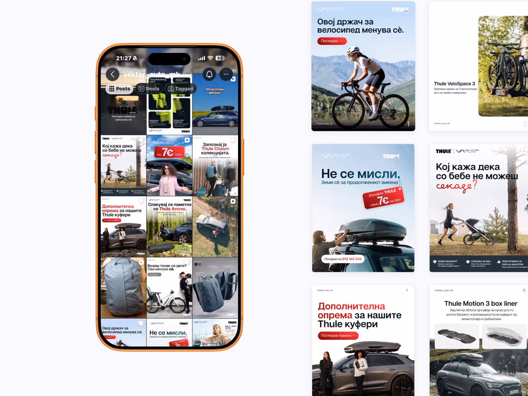 VektorAuto · Thule social media designs