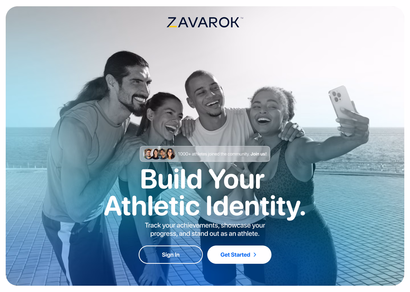 Zavarok athlete landing page